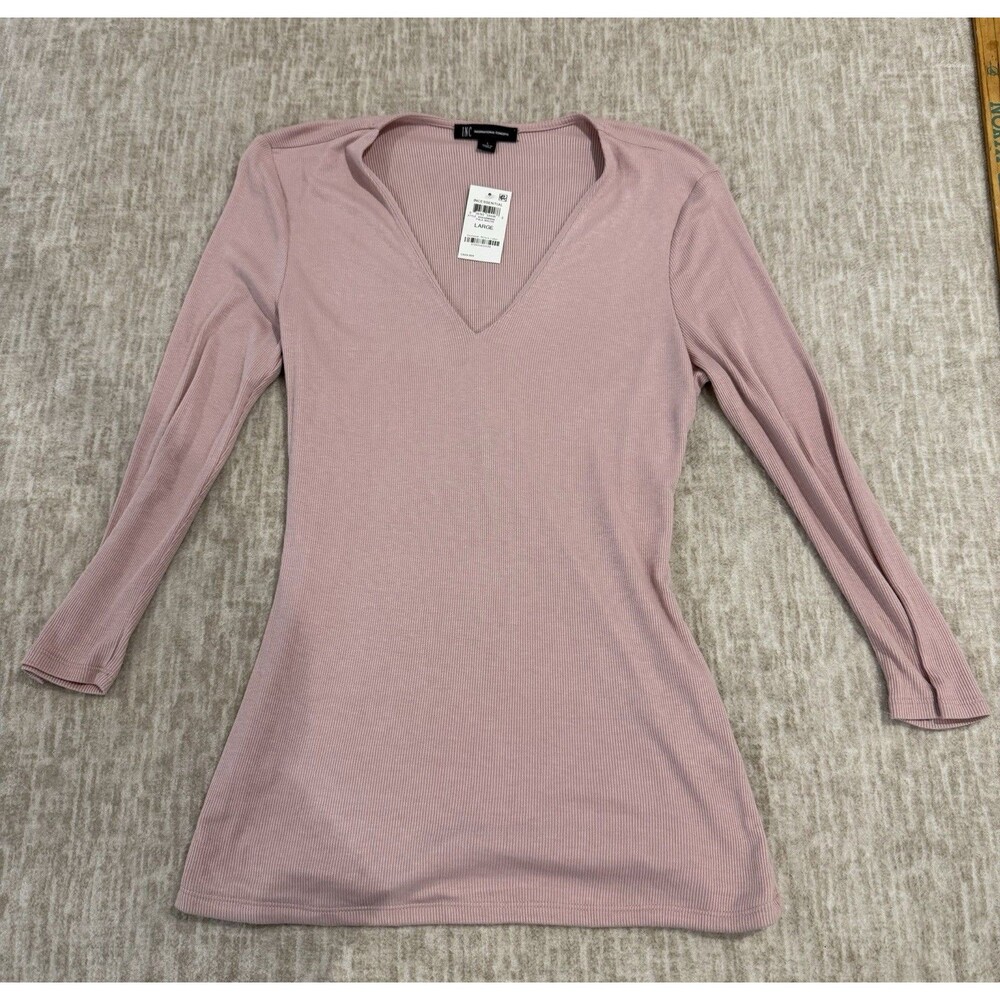 Inc International Concepts Womens Ribbed Pink Size Large NWT